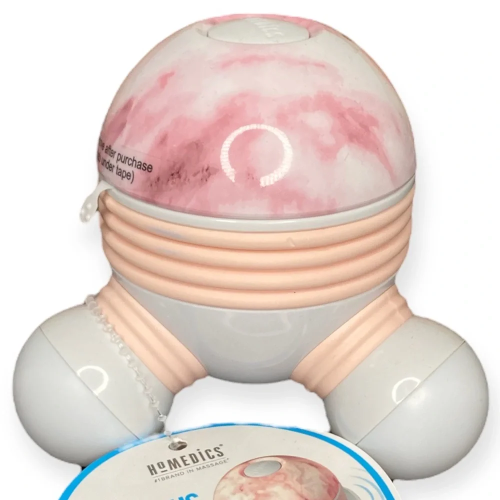 (11) HoMedics Marbleous Novelty Marble Portable Hand Held Mini Massager - Pink